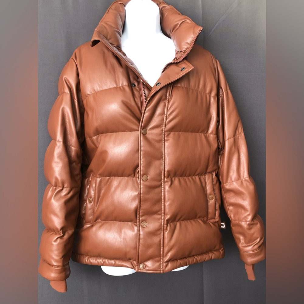Aritzia super puff Original length Vegan leather puffer
